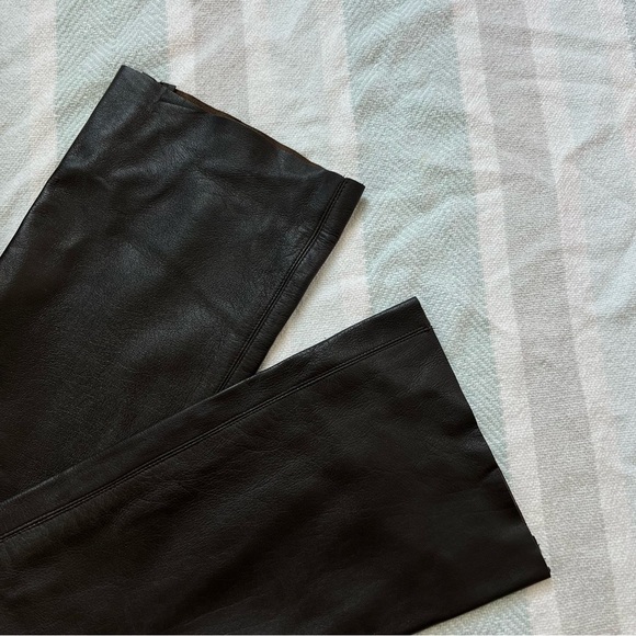A. B. S. Allen Schwartz brown genuine leather pants size 4 - Picture 3 of 4